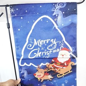 Merry Christmas Garden Flag. 12"x18"  Santa Claus Garden Flag. Front Yard decor